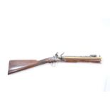 Early 19th century flintlock blunderbuss by Savage & March, with brass flared barrel, Birmingham