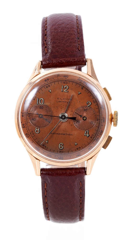 Gentlemen’s 1950s Eldor Geneve 18ct rose gold wristwatch