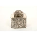 19th century Dutch silver tea caddy