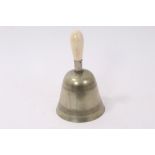 19th century white metal table bell