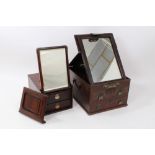 Antique Chinese travelling vanity case and another similar