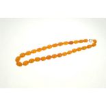 Old natural amber necklace, 28g