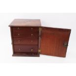 George III mahogany collectors cabinet