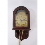 19th century wall-mounted clock with thirty-hour movement, signed 'Wm. Fry, Odiham'