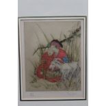 Elyse Ashe Lord (1901-1971) two signed limited edition etchings - Chinese figures, both signed,