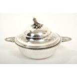 Unusual mid-20th century French silver plated serving dish, Christofle