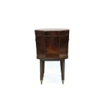 George III mahogany octagonal wine cooler