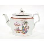 Rare early 19th century Liverpool Herculaneum teapot and cover with swan knop