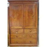 Victorian mahogany linen press