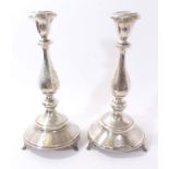 Pair 19th century Austro-Hungarian Empire silver candlesticks