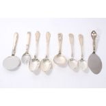 Selection of Scandinavian silver serving spoons