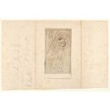 Eric Gill (1882-1940) wood engraving, (intaglio) Madonna and Child, 1924 (P298) 8.5 x 5cm, mounted