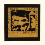 Eric Gill (1882-1940) wood engraving, Animals All, 1916 (P50) from ‘Philosophy of Art’, printed in