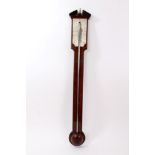 George III stick barometer, signed 'John Philpott, Thaxted'