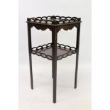 George III mahogany bedside table with two...