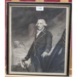 S. Reynolds early 19th century mezzotint after Northcote - portrait of Captain Charles Saxton,