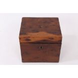 Rare George III yew wood tea caddy