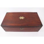 Good Regency mahogany and brass bound writing slope