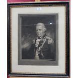 Beechey, early 19th century mezzotint by R. Earlom - portrait of Admiral Sir Henry d’Esterre Darby,