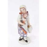 18th century Zurich figure of a girl