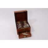 Early 19th century mahogany and brass mounted medicine chest of small size, trade label 102 Strand