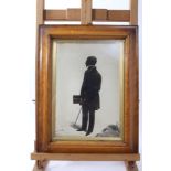 W. Frith, early Victorian watercolour silhouette - Mr Thomson of Banchory House, Aberdeen, signed