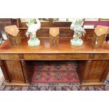 William IV flame mahogany twin pedestal sideboard