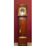 Georgian longcase clock with chain-driven single weight movement