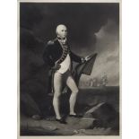 J. Lonsdale 19th century engraving by F. Bacon - portrait of Admiral Lord Collingwood, published by