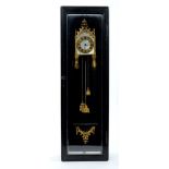 19th century Continental miniature Gothic wall-mounted timepiece with spring-driven movement