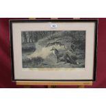 Set of eight Archibald Thorburn (1860-1935) signed black and white prints depicting game birds...