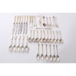Selection of miscellaneous silver and white metal flatware
