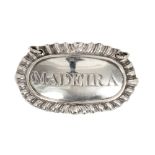 Victorian silver decanter label, 'MADEIRA' (London 1844), Charles Rawlings & William Summers
