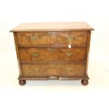 Early 18th century walnut chest of drawers