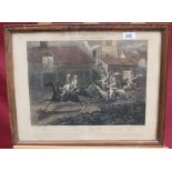 Set of four early Victorian hand coloured engravings after Henry Alken - The First Steeple-Chase on