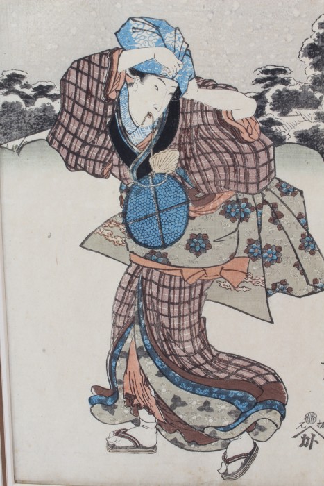 Utagawa Toyokuni (1769-1825), three woodcut prints - Image 6 of 7