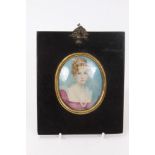 Continental School portrait miniature on ivory