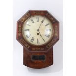 Early 19th century wall clock with spring-driven timepiece movement