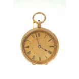 Late 19th century ladies’ 18ct gold Swiss fob watch