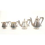 Good quality Victorian Egyptian-Revival silver plated four piece tea and coffee set
