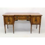 George III mahogany breakfront sideboard