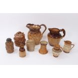 Collection of 19th century salt glazed stoneware