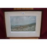 Lionel Edwards signed print - The Devon & Somerset Staghounds at Cloutsham...