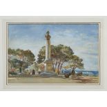 Edward Alfred Goodall (1819-1908) watercolour - The Public Gardens, Gibraltar, signed and inscribed,
