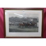 Godfrey Douglas Giles (1857-1941) signed print - The Derby of 1909, signed in pencil and