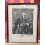 R. Wilson 18th century mezzotint by I. Faber - portrait of Thomas Smith Esq. Vice Admiral of the