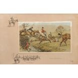 Snaffles (Charles Johnson Payne 1884-1967) signed print - Prepare to Receive Cavalry, with Snaffle