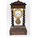 19th century Portico mantel clock