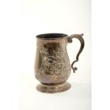 George III silver mug of baluster form