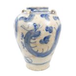 Chinese Ming dynasty blue and white jar
